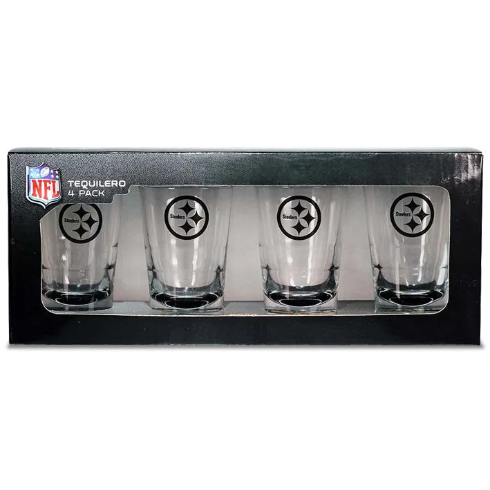 Vaso Set Tequilero (4Pzas) NFL 22 Steelers