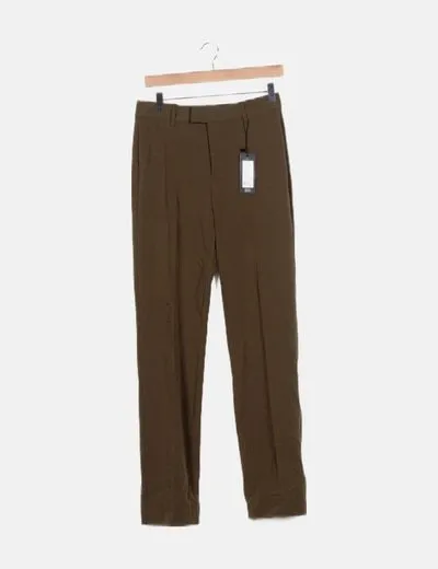 Vero Moda Pantalón traje verde khaki