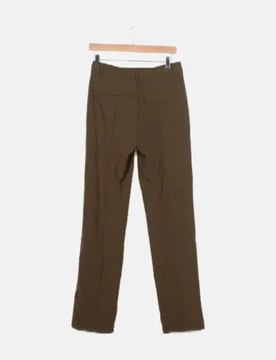 Vero Moda Pantalón traje verde khaki