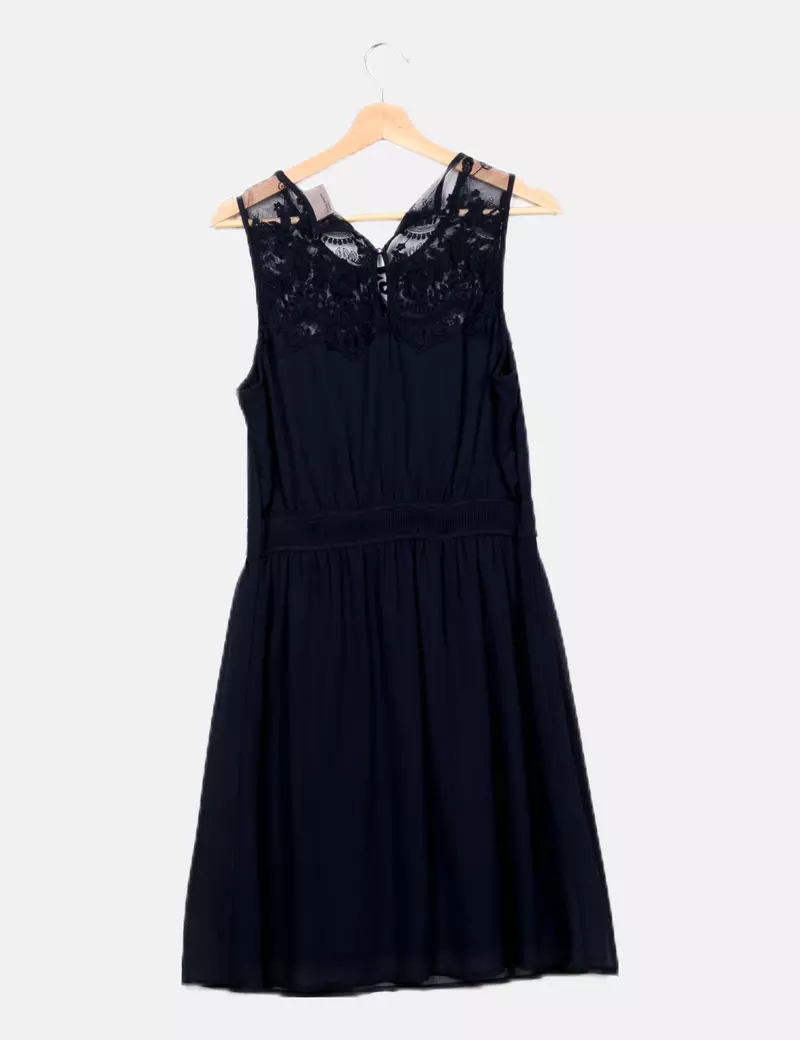 Vero Moda Vestido azul marino fluido