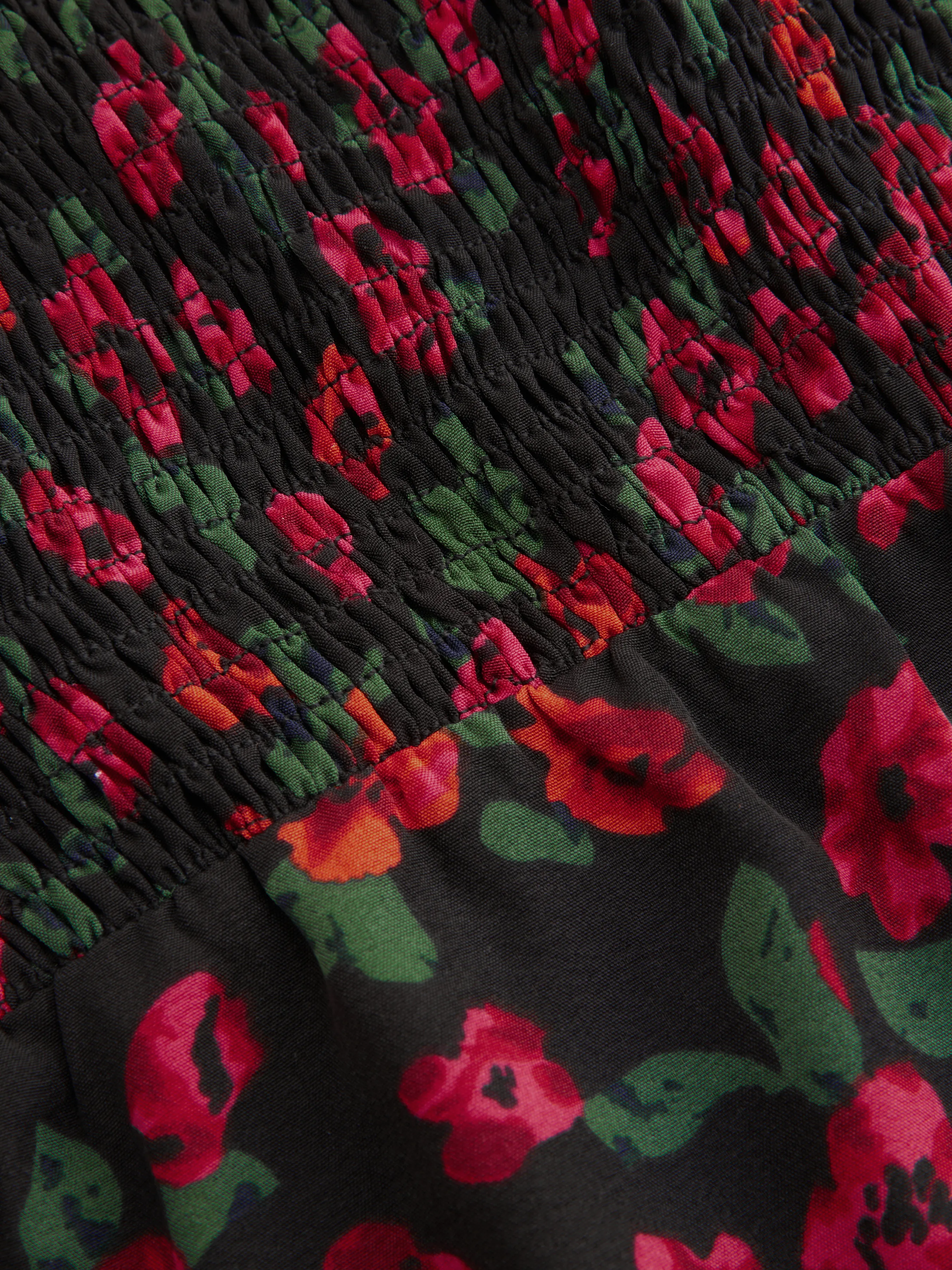  Vestido Midi Floral con Abertura Curvy