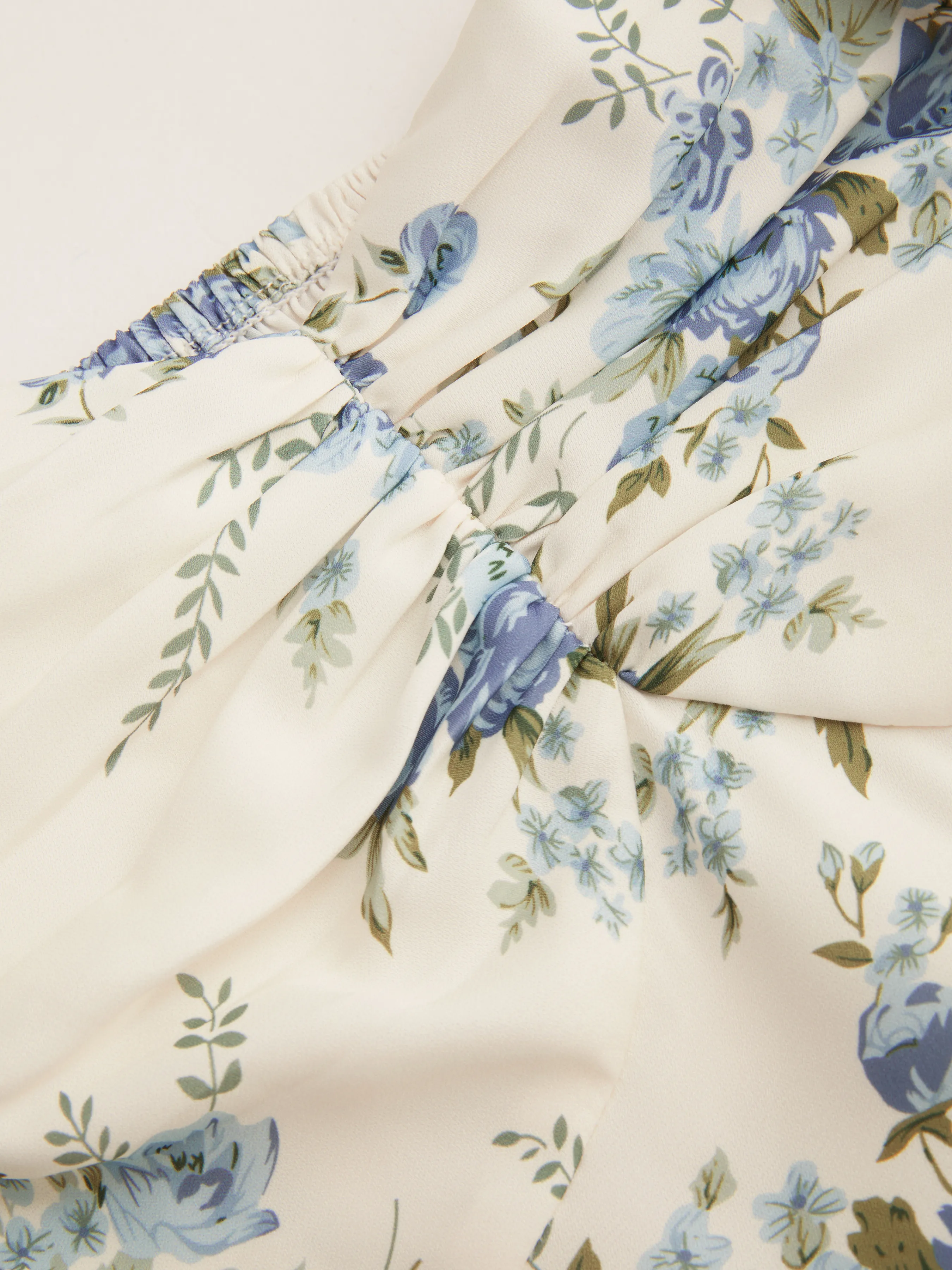 Vestido Midi Tejido con Nudo y Volante en el Dobladillo de Flores para Curvy