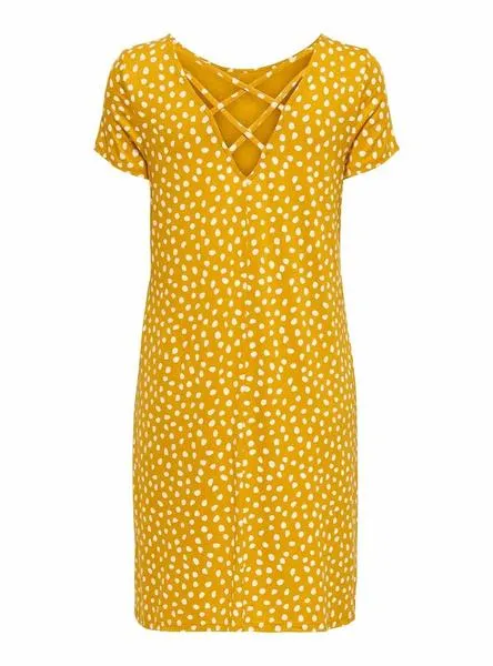 vestido only vera amarillo para mujer