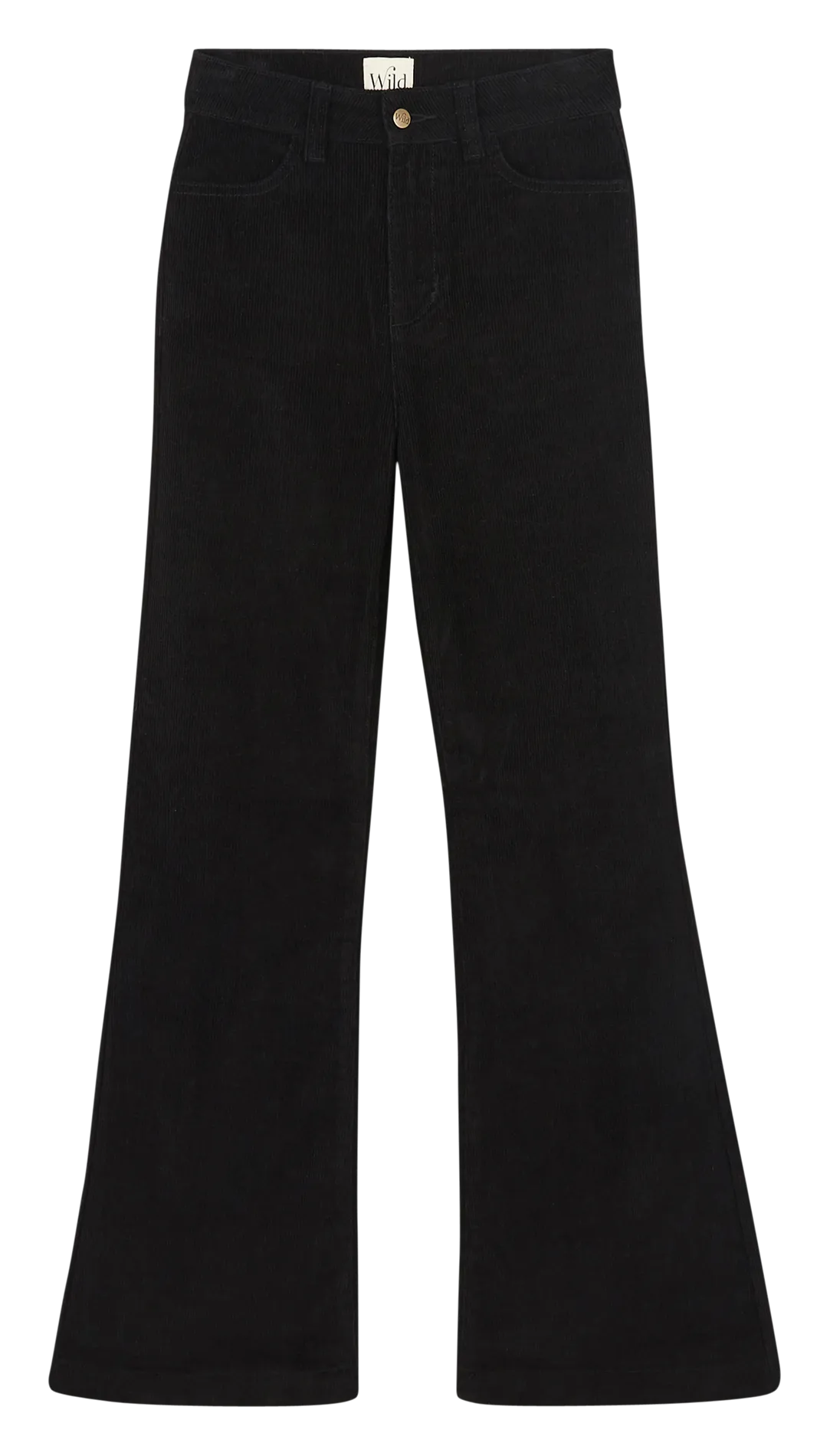 VICTORIA  PANTALóN FLARE DE PANA EN NEGRO