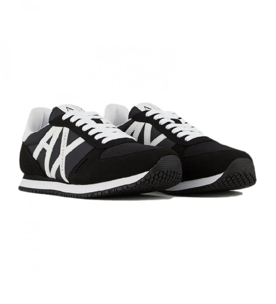 Zapatilla retro running logo negro