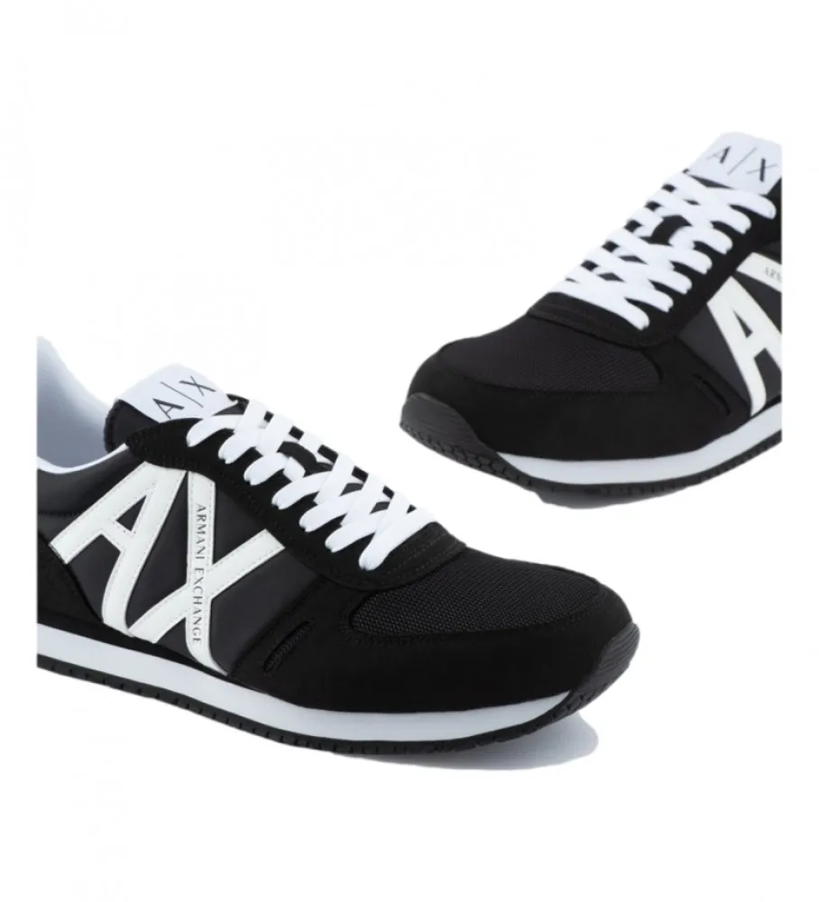 Zapatilla retro running logo negro