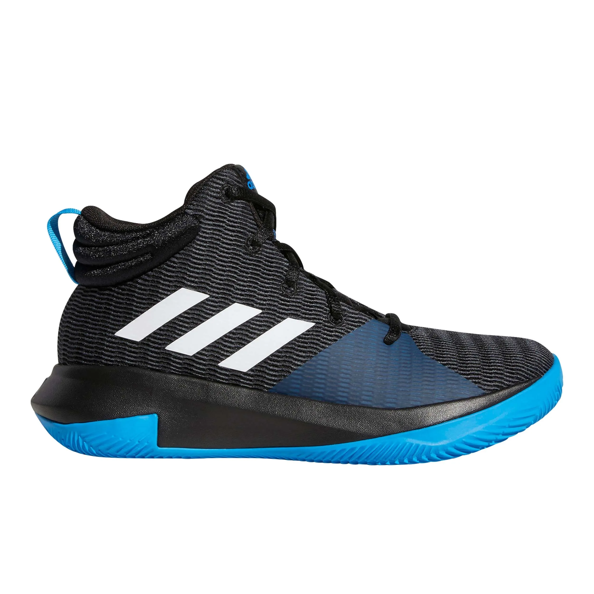 Zapatillas Básquetbol Niño Adidas Pro Elevate Negra/Celeste