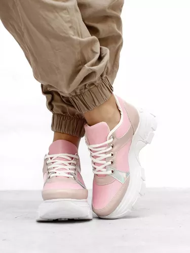 ZAPATILLAS DE MUJER ALTAS LIVIANA CóMODA MODA ROSA ART3100