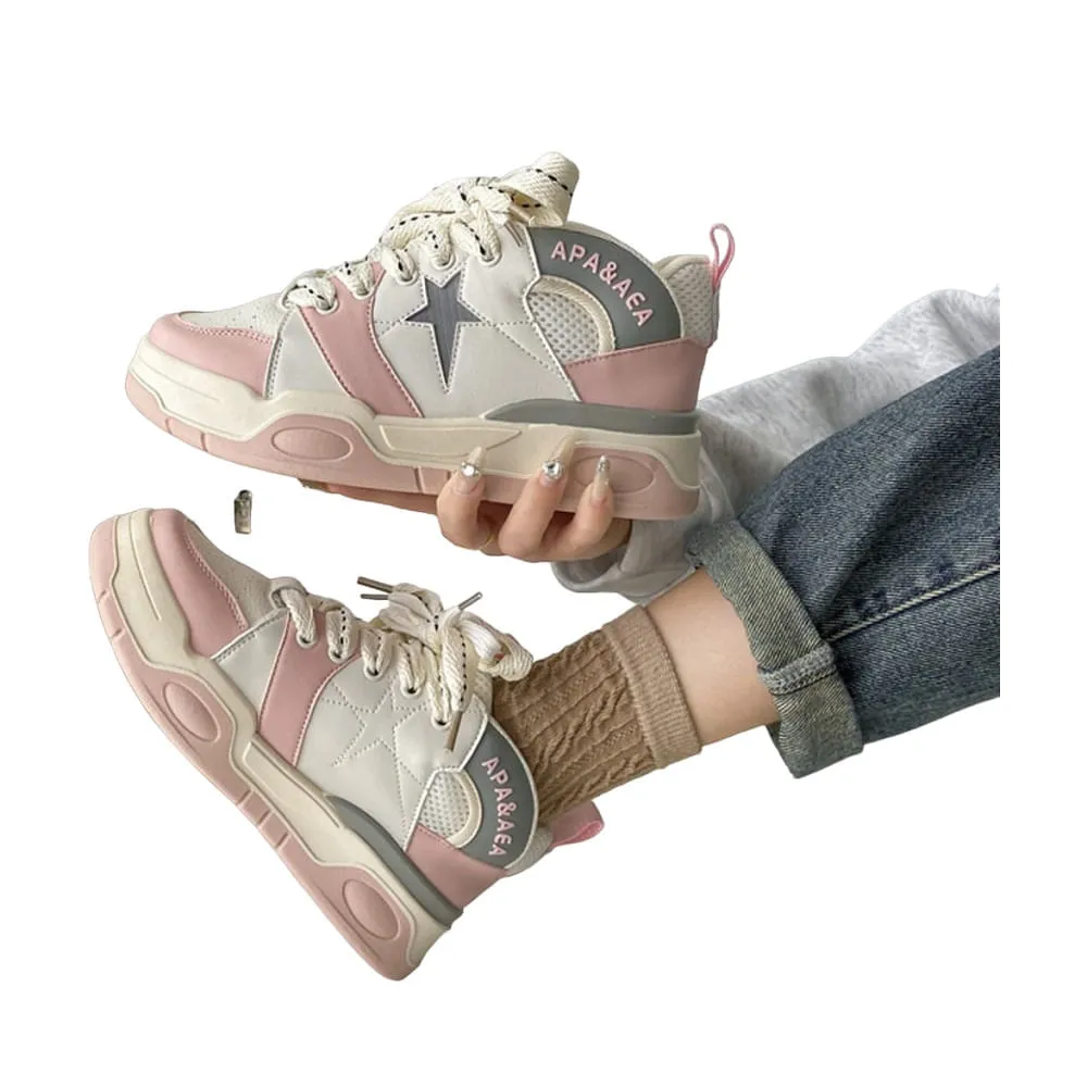 ZAPATILLAS PIC RUNNER 202271 TALLA 36US CREMA CON ROSADO PARA MUJER