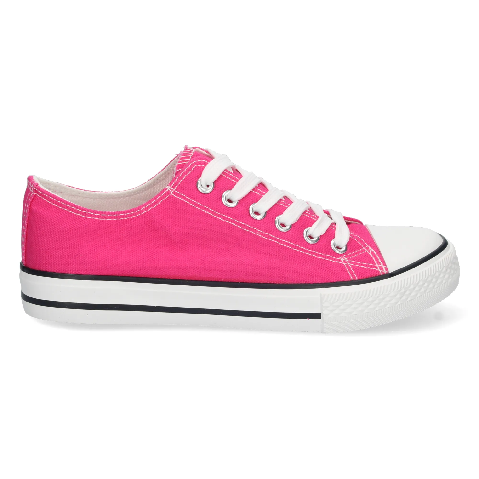 ZAPATILLAS PLANAS CóMODAS ESTILO BAMBA LONA MUJER FUCSIA FG2913