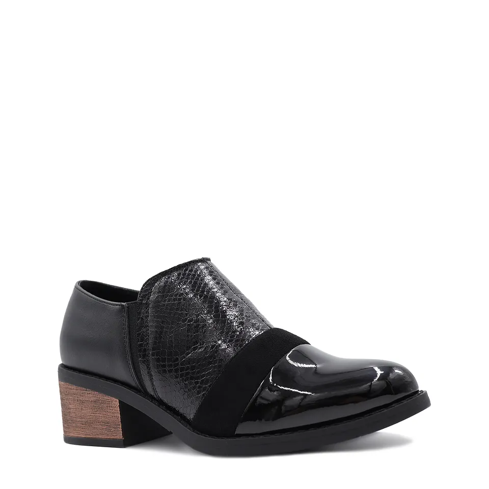 Zapato Mujer Moda Negro Campero 03