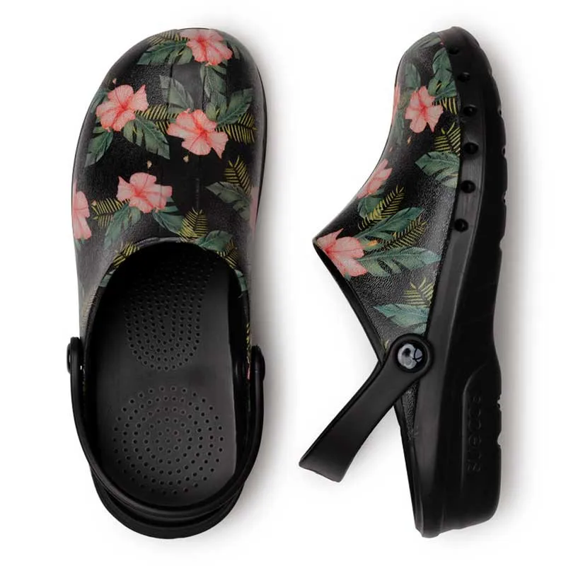 ZUECO ODEN FUSION NEGRO CON DIBUJOS JUNGLE SUECOS  OUTLET