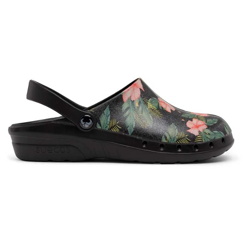 ZUECO ODEN FUSION NEGRO CON DIBUJOS JUNGLE SUECOS  OUTLET