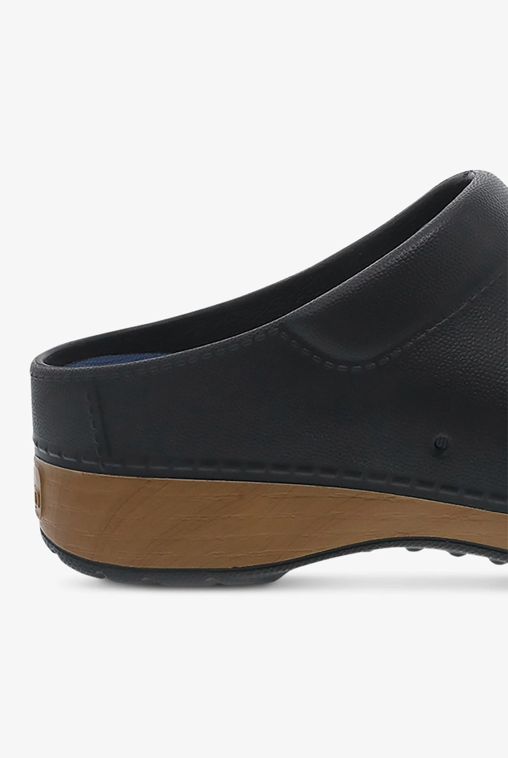 Zuecos de enfermería Dansko Kane Black con talón abierto para hombre